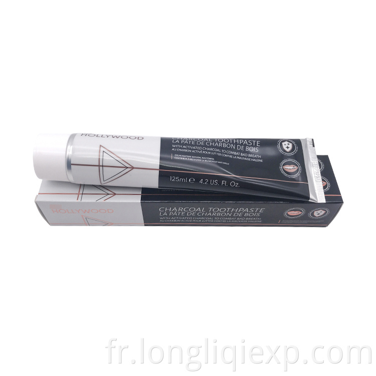 Dentifrice blanchissant pour les dents au charbon biologique en gros 125 ml